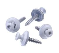 SECCARO Lot de 100 vis étanches 4,5 x 25 mm, RAL 9010 blanc pur, acier inoxydable A2, rondelle d'étanchéité EPDM 15 mm, TX/six pans creux