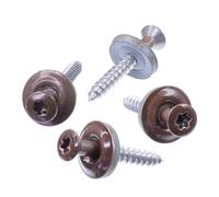 SECCARO Lot de 100 vis étanches 4,5 x 45 mm, RAL 8011 marron noisette, acier inoxydable A2, rondelle d'étanchéité EPDM 15 mm, TX/six pans creux