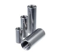 SECCARO Lot de 20 manchons filetés M10 x 40 mm, en acier inoxydable V2A VA A2, version ronde, filetage intérieur continu