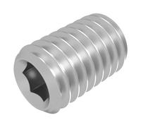 SECCARO Lot de 20 vis sans tête avec anneau M6 x 10 mm, acier inoxydable V2A VA A2, DIN 916 / ISO 4029