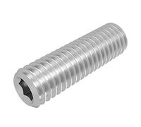 SECCARO Lot de 20 vis sans tête avec embout conique M4 x 14 mm, acier inoxydable V2A VA A2, DIN 913 / ISO 4026, six pans creux