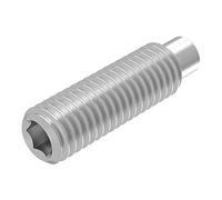 SECCARO Lot de 20 vis sans tête avec six pans creux et tenon M5 x 20 mm, acier inoxydable V2A VA A2, DIN 915 / ISO 4028