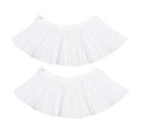 SECFOU 1paire Manchon de Manchette Dentelle Filet Blanc Décoration Élégante pour Vêtements Manchettes Amovibles Maille pour Chemises et Robes Accessoire de Mode Polyvalent