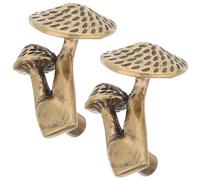 SECFOU 2 Pièces Poignée Champignon de Meuble en Laiton Vintage pour | Finition Laiton, Forme Champignon, Installation Facile, Quincaillerie Incluse, pour Armoire à Vin et Buffet