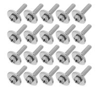 SECFOU 20 Ensembles de Vis M5x22mm en Acier Inoxydable avec Joint en Silicone Résistant la Chaleur pour Poignées de Couvercle de Batterie Cuisine Argentées, Réduit le Bruit Métallique,
