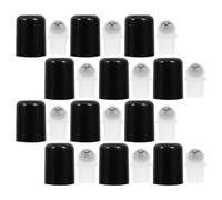 SECFOU 24 Ensembles Refillable Perfume Oil Roller Tops With Stainless Steel Ball Inserts And Plastic Caps For Tooth Essential Oil Bottles Leakproof Aromatherapy And Cosmetic Roller Bottle