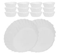 SECFOU 50 Caissettes Muffins Papier en Papier Sulfurisé Silicone Blanc Non Adhésif pour Cuisson de Gâteaux et Cupcakes Utilisation Pratique en Pâtisserie 50 Pcs