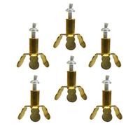 SECFOU 6pièces Support de Mèche Lampe à Pétrole Cuivre Doré Porte-Bougie Tripode Simple Accessoire de Lampe à Huile Outil de Centrage de Mèche pour Décoration Zen et Bougies