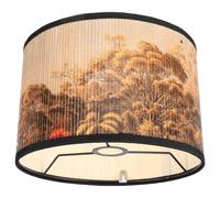 SECFOU Abat-jour en Bambou Léger et Décoratif pour Plafonnier E27, Design Rétro Élégant Adapté aux Lampes Suspendues et Éclairage D'intérieur