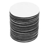 SECFOU Attaches Autocollantes Rondes Noires 6 Cm, 20 Paires, Pastilles Auto-agrippantes en Polyester, Fixations Antidérapantes pour Maison et Décoration, Utilisation sur Nappes, Draps et