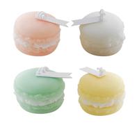 SECFOU Bougies Parfumées Au Macaron Lot De 4 Bougies Décoratives Pour Maison Parfum Riche Ambiance Relaxante Église 4.50 X 4.50 X 3.50 CM Couleur Aléatoire