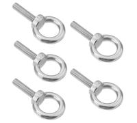 SECFOU Boulons à Œil M8x30 Résistance à L'oxydation et Haute Dureté en Acier Inoxydable Argenté 5pcs pour Équipements Électriques et Chargement Ferroviaire