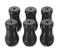 SECFOU Bouton de tirage Aveugle, extrémités du Cordon de Store vénitien, 6 pièces en PVC Noir, Accessoires pour Rideaux Finition Lisse, pour Rideaux fenêtre