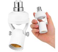 SECFOU Douille Détecteur de Mouvement B22 Réglable Capteur de Présence, Support de Lampe Pratique pour Éclairage d'Intérieur, Couloirs et Escaliers