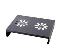 SECFOU Étagère de Rangement Cuisine Noire Métal pour Plaques à Induction Support Stable Multifonction pour Casseroles Condiments et Ustensiles Rack Robuste et Facile à Nettoyer