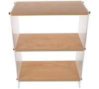 SECFOU Étagère Multifonction en Bois et Acrylique à 3 Couches pour Rangement et Organisation sur Bureau ou Comptoir, Design Minimaliste et Structure Multi-Niveaux