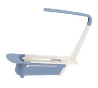 SECFOU Étagère Télescopique Support Extensible et Robuste pour Évier de Rangement en PP Bleu Égouttoir à Éponge Pratique, Cuisine et Maison