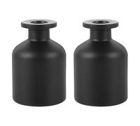 SECFOU Flacons D'aromathérapie en Verre Noir 100ml, Lot de 2 Pièces, Élégants et Créatifs pour Parfum D'intérieur et Usage Quotidien