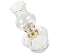 SECFOU Lanterne à Pétrole Vintage en Verre de 18cm, Facile à Utiliser et Nettoyer, Lampe Décorative Élégante pour Salon et Espaces Intérieurs