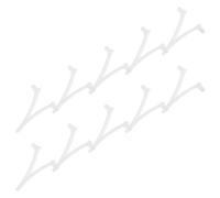 SECFOU Lot de 10 Clips en V en Plastique pour Outil de Nettoyage de Piscine, Fixation Facile pour Manche et Filet D'écumoire, Accessoire Indispensable pour Fête Estivale