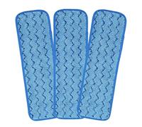 SECFOU Lot de 3 Lingettes de Vadrouille en Microfibre Lavables et Réutilisables pour Balai Plat, Nettoyage à Sec ou Humide, Accessoire de Balai Pratique