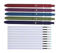 SECFOU Lot de Stylos Gel en Plastique Design Ergonomique à Pointe Fine 0,5mm Taille 15x1,5x1,2cm, pour Étudiants et Correction D'enseignants
