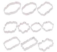 SECFOU Moules à Biscuits et Découpes Intérieures Formes Délicates 10 Pièces et Faciles à Nettoyer en Acier Inoxydable Outils de Cuisson Sûrs pour Pâtisserie DIY