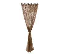 SECFOU Moustiquaire Léger Fenêtre Couleur en de ou Créative Polyester Imprimé Feuilles, Rideau Hiver Café pour Boutique de Vêtements
