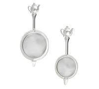 SECFOU Passoire à Mailles Fines Accessoires pour Amateurs de Thé en Acier Inoxydable 2pcs avec Poignée, Résistance Haute Température, Filtre Thé pour Maison et Bureau