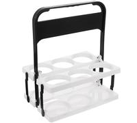 SECFOU Porte-Bouteilles avec Poignée, pour Usage Quotidien Pliable en PP Noir, Design Multifonctionnel de Bière et Fêtes Spéciales