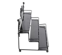 SECFOU Présentoir Mural de Vernis à Ongles en Fer Noir à Trois Couches, Design Pratique et Multi-Usage, Organisateur de Maquillage Simple et Élégant