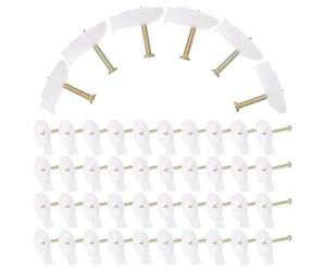 SECFOU Punaises pour Maçonnerie en Métal Argenté, 100pcs, Maintien Stable et Design Robuste pour Rideaux de Porte et Papiers Peints, pour Projets DIY