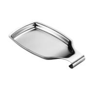 SECFOU Support à Cuillère Facile à Nettoyer en Acier Inoxydable Argenté, Plateau Arc Peut être Accroché Mur de Placard pour Ustensiles Cuisine Cuisine