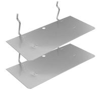 SECFOU Supports D'étagères à Panneaux Perforés en Fer, Lot de 2, Argenté | Organisation Robuste pour Atelier Créatif et Garage, Charge Élevée, Usage Pots de Fleurs et Ruban