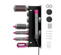 Sèche-cheveux compact avec 7 emplacements pour le rangement d'outils de coiffure sur le mur ou le comptoir vertical