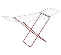 Sèche-linge à ailes, dimensions 180x50x108 cm, capacité 18 mètres, en acier, rouge et blanc