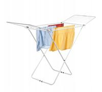 KADAX Séchoir à linge avec ailes, longueur de séchage 18 m/23 m, étendoir à flux d'air en acier revêtu par pulvérisation, séchoir pliable (blanc/2 ailes)