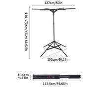 Sèche-linge à linge - Porte-vêtements intérieur en acier - Modèle autoportant - Pliable - Extensible - 16 bras de séchage - Portable - Gris acier