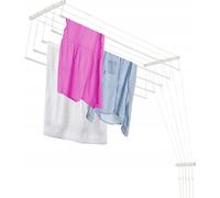 Sèche-linge à suspendre au plafond - Séchoir à linge - 5 barres - 180 cm - Pour salle de bain - Peu encombrant - Stable