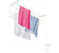 Sèche-linge à suspendre au plafond - Séchoir à linge - 5 barres - Longueur 110 cm - Pour salle de bain - Modèle robuste