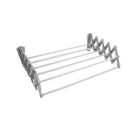 ABJ Séchoir à linge mural, télescopique, pour le mur, accordéon, support mural (gris, 50 cm)