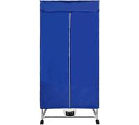 Sèche-linge électrique, armoire de séchage portable avec minuterie, double armoire de séchage avec télécommande et roulettes, pour sécher vêtements, serviettes, jeans (bleu)