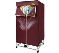 Sèche-linge électrique de 1500W avec télécommande, armoire de séchage, sèche-linge à air chaud, faible niveau sonore, séchoir à linge électrique à 3 niveaux, indice de protection contre l'eau IPX1