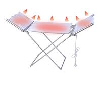 Sèche-Linge Electrique Etendoir Pliant D'intérieur, électrique sèche-Linge Pliable, étendoir à Linge Chauffant électrique X-Legs sur Pied Séchoir Intérieur 18 Bars Winged