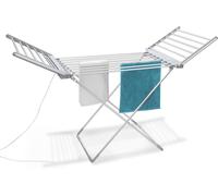 Sèche-linge électrique - Séchoir à linge - Pour sécher le linge - Pliable et compact - 18 barres - Argenté