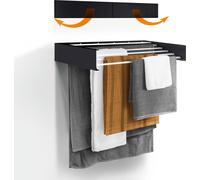 Sèche-linge mural extensible - gain de place - 1 pièce - gris - 100 cm