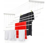 Sèche-linge suspendu - Séchoir à linge - 6 barres - 80 cm - Robuste - Pour salle de bain