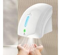Sèche-mains 2000 W, fixation murale, air chaud et air froid, blanc