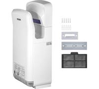 Sèche-mains à jet, sèche-mains électrique commercial haut de gamme à lames, sèche-mains ABS à filtration HEPA, sèche-mains mural, sèche-mains vertical 2000 W 220 V, infrarouge blanc automatique à gran