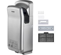 Sèche-mains à jet, sèche-mains électrique commercial haut de gamme à lames, sèche-mains ABS avec filtration HEPA, sèche-mains mural, sèche-mains vertical 2000 W 220 V, infrarouge automatique à grande